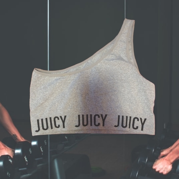 Juicy Couture Gray One Strap Sports Bra - Picture 2 of 3